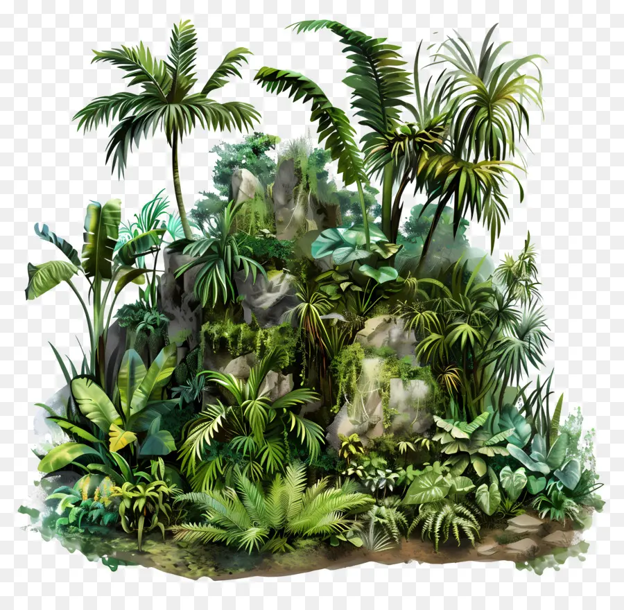 Couverture Végétale，Jungle PNG