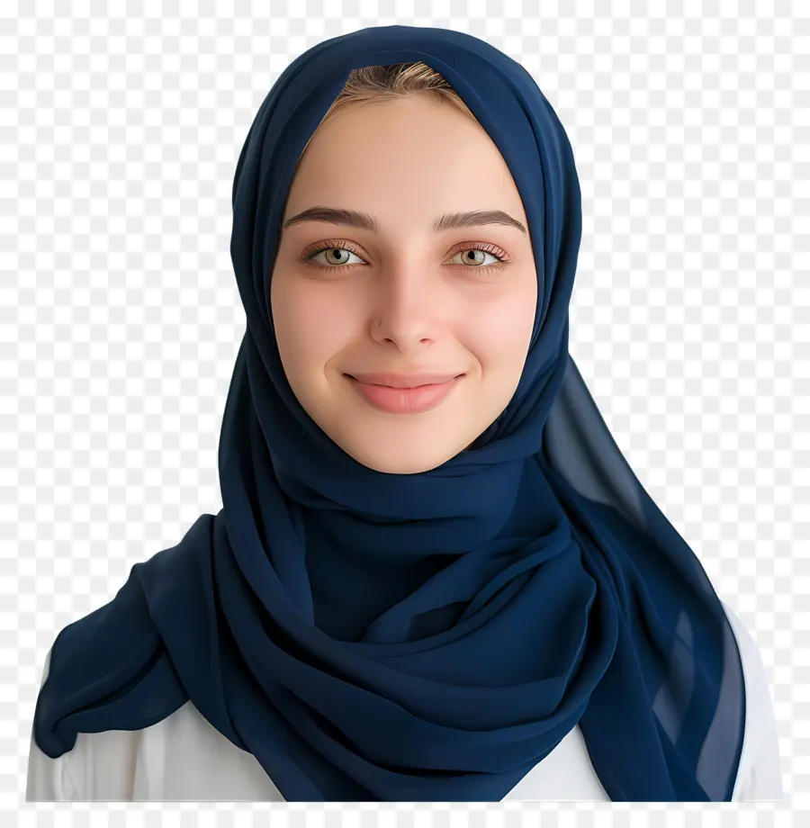 Hijab Bleu Marine，Hijab Mode PNG