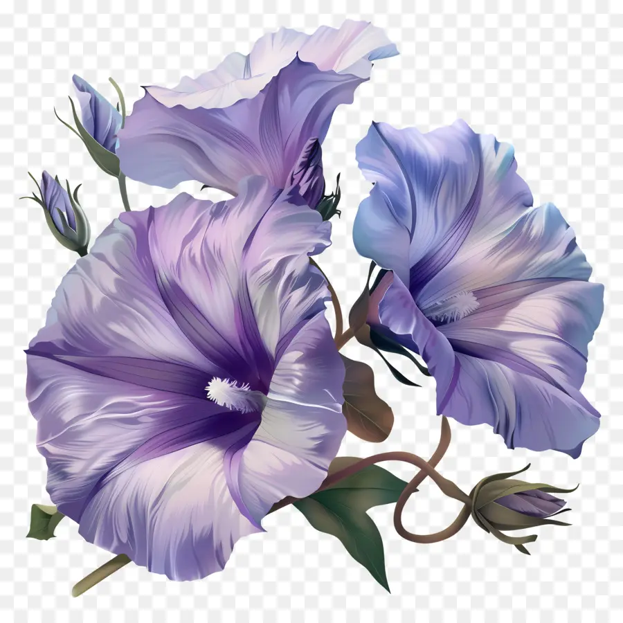 Violet Gloire Du Matin，Fleurs Pourpres PNG