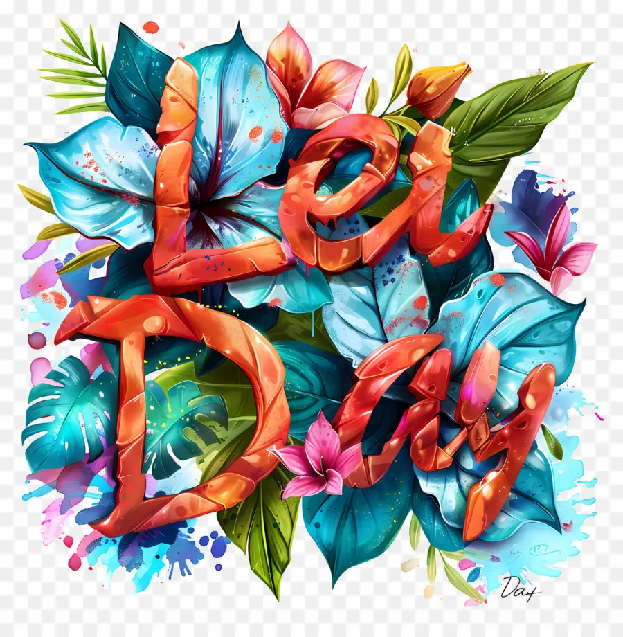 Lei Jour，Affichage Floral PNG
