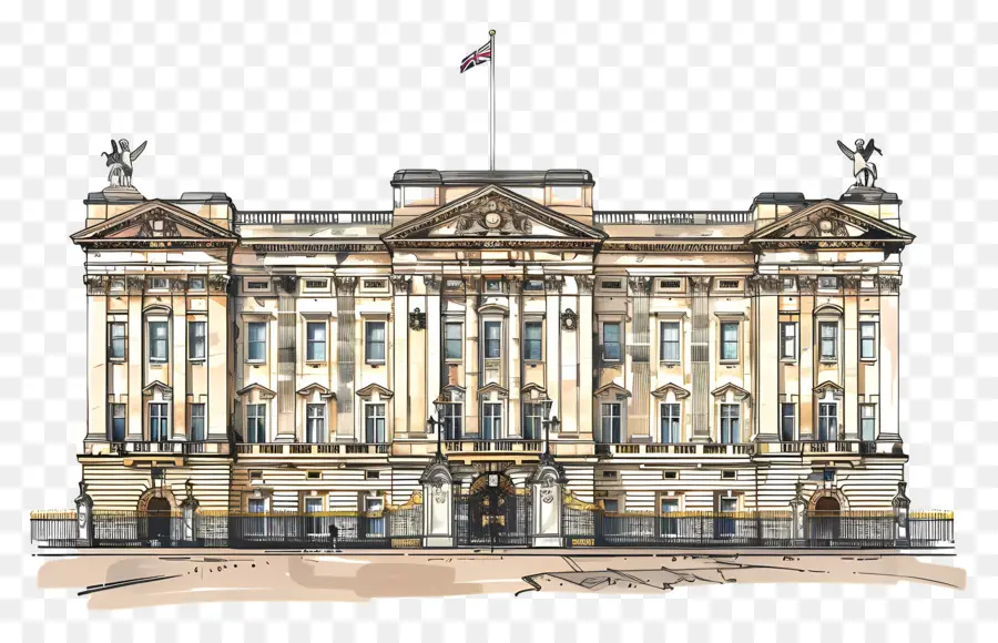 Le Palais De Buckingham，L'architecture Royale PNG