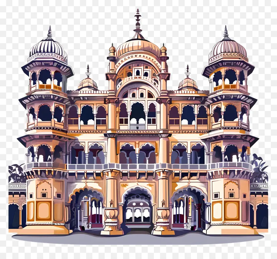 Palais De Mysore，Bâtiment Orné PNG