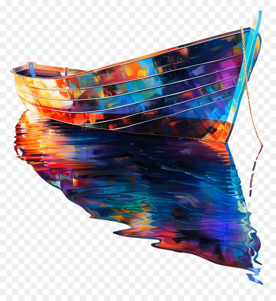 Irisation，Bateau Coloré PNG