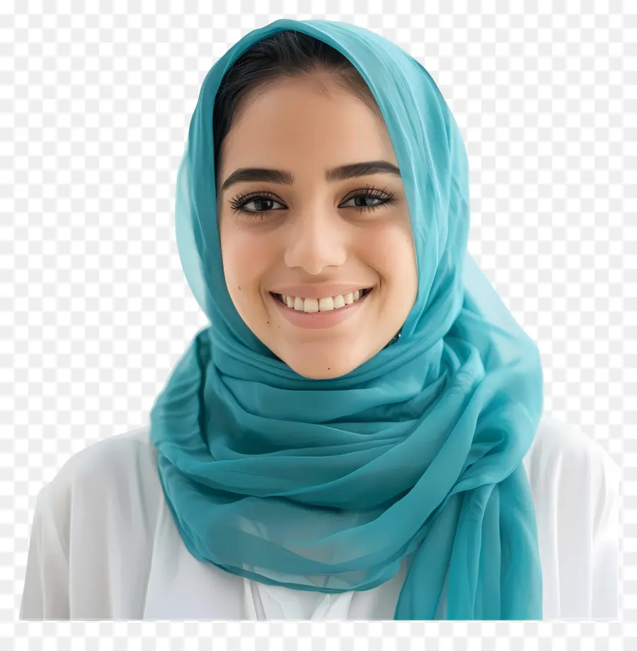 Hijab Sarcelle，Fiffitement Turquoise PNG