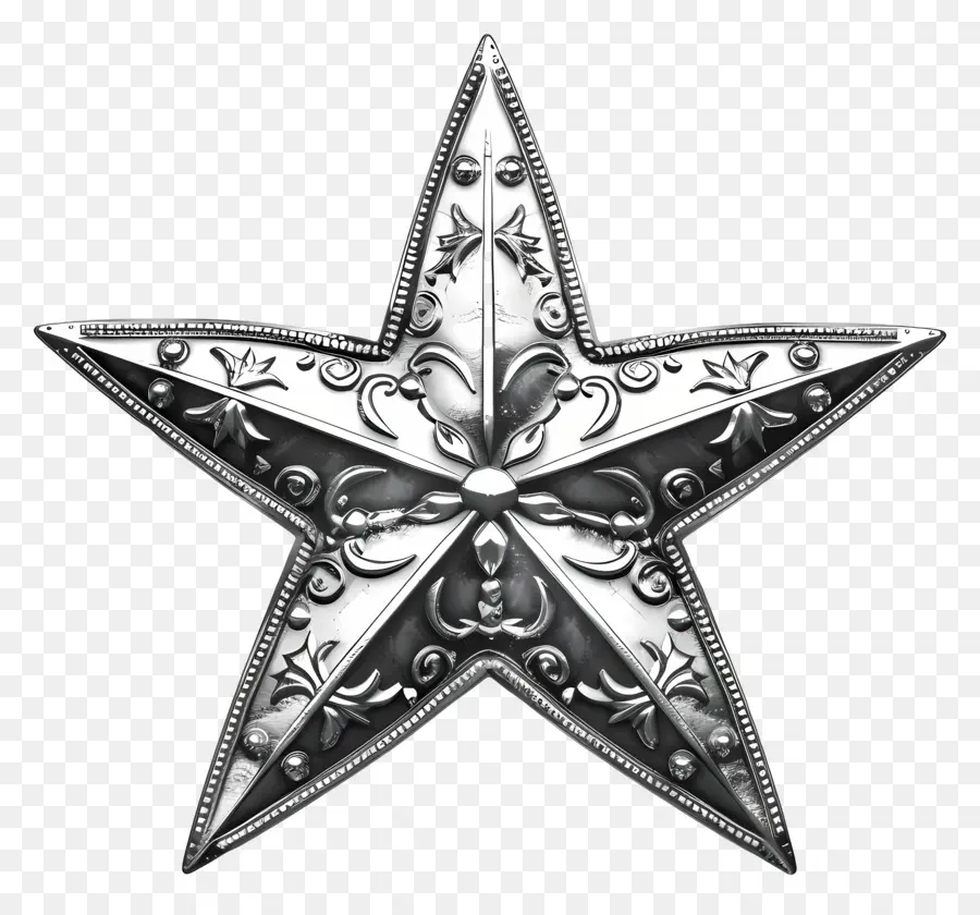 Silver Star，Métal Étoile PNG