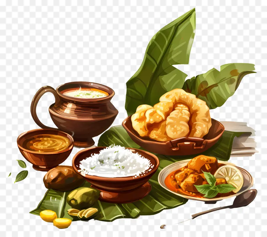 Petit Déjeuner Du Kerala，La Cuisine Indienne PNG