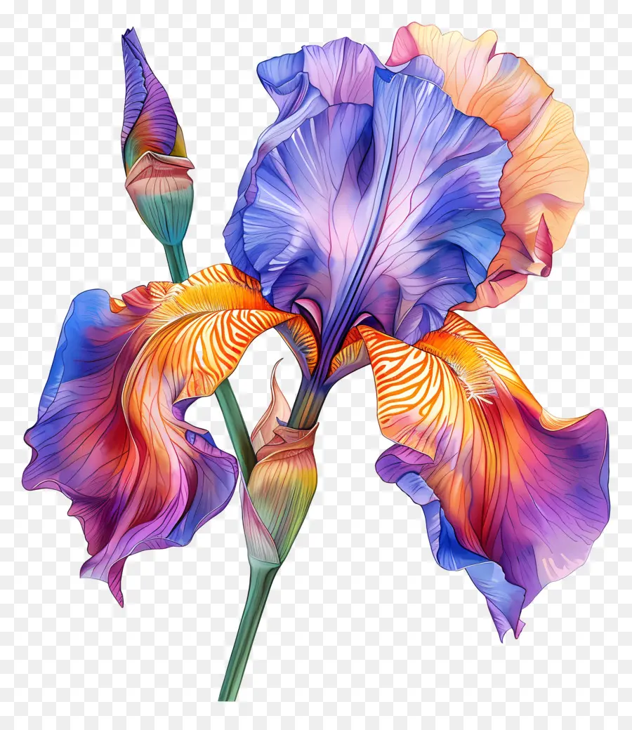 Iris Fleur，Des Pétales Colorés PNG