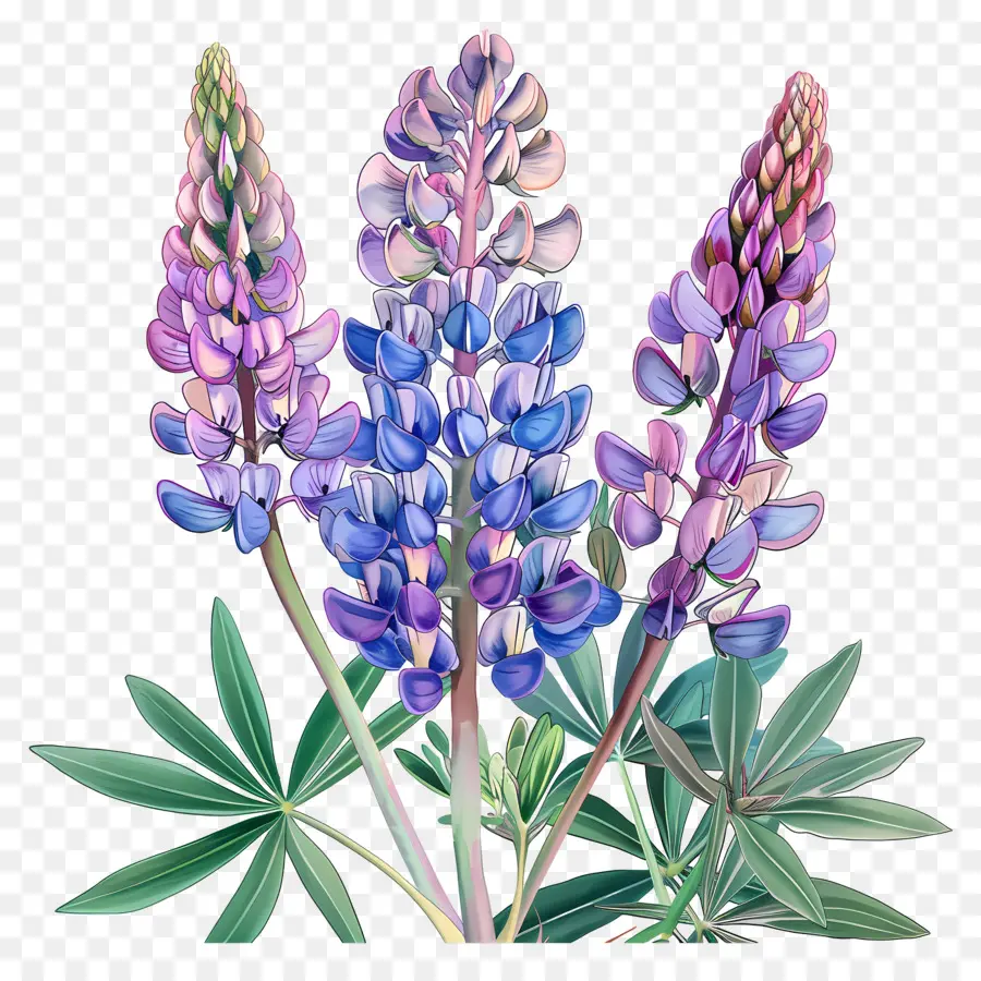 Fleur De Lupin，Plante De Lupin PNG