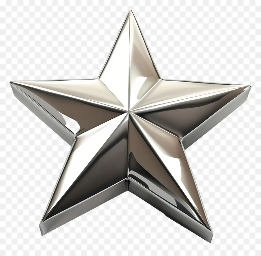 Silver Star，étoile En Acier Inoxydable PNG