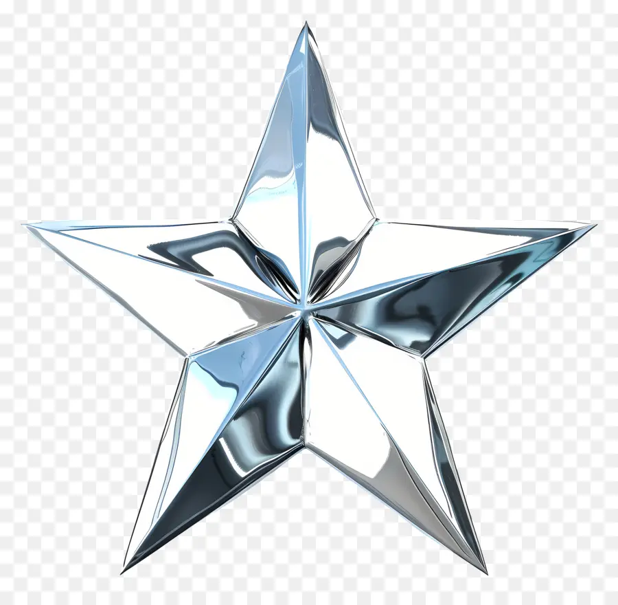 Silver Star，Métal Poli PNG