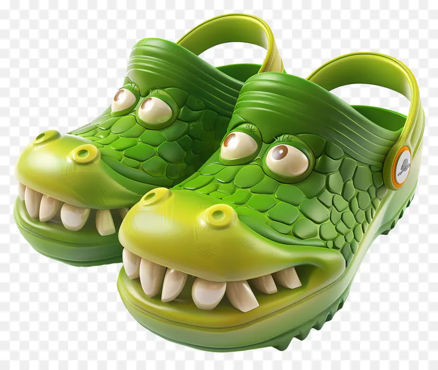 Crocs，Sandales En Croctes Vertes PNG