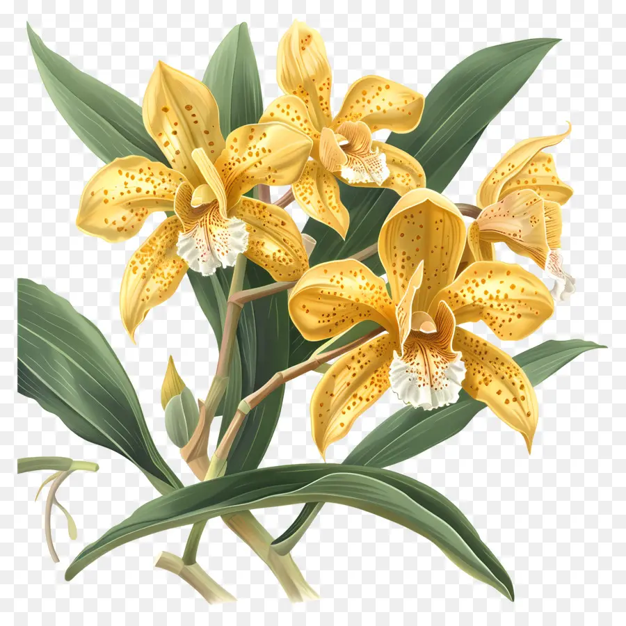 Or De Kinabalu，Orchidées Dorées PNG