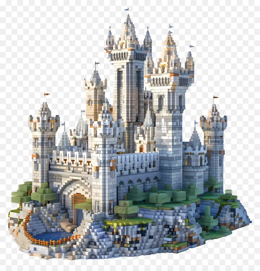 Château Minecraft，Château PNG