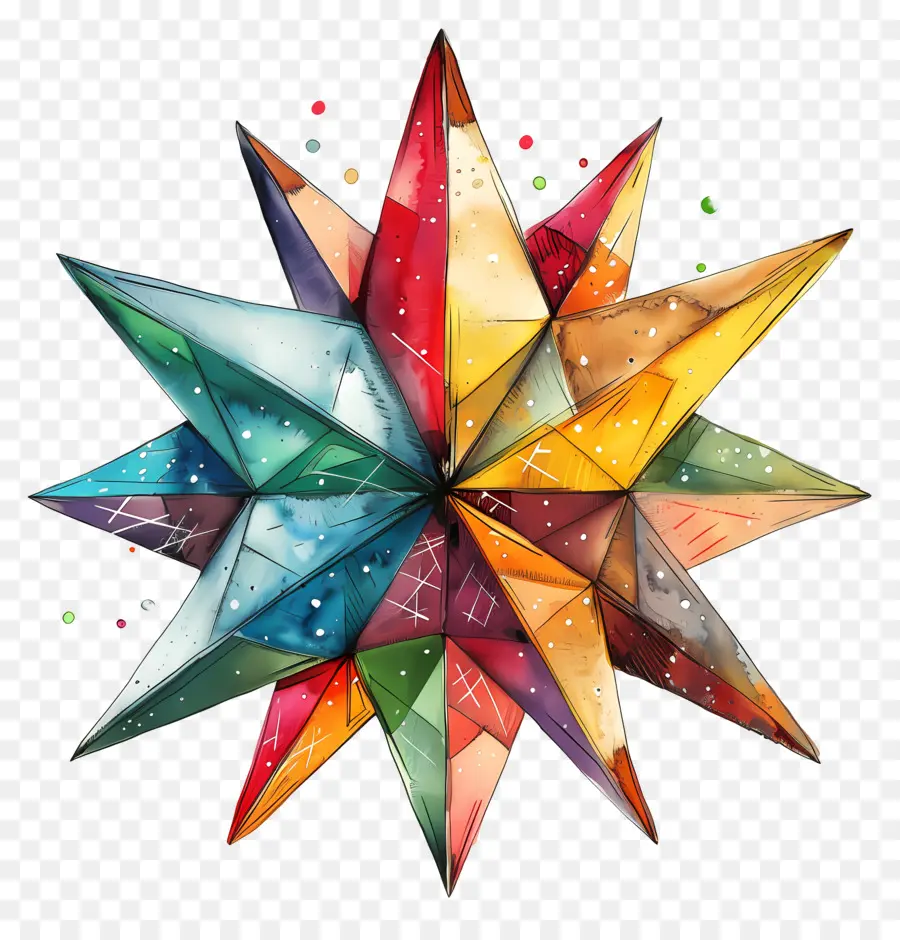 étoile Esthétique，Conception Géométrique PNG