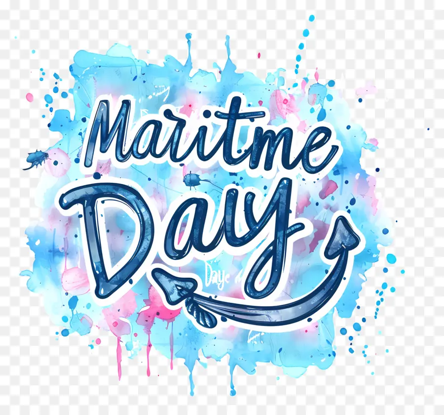 Journée Maritime，L'encre Bleue PNG