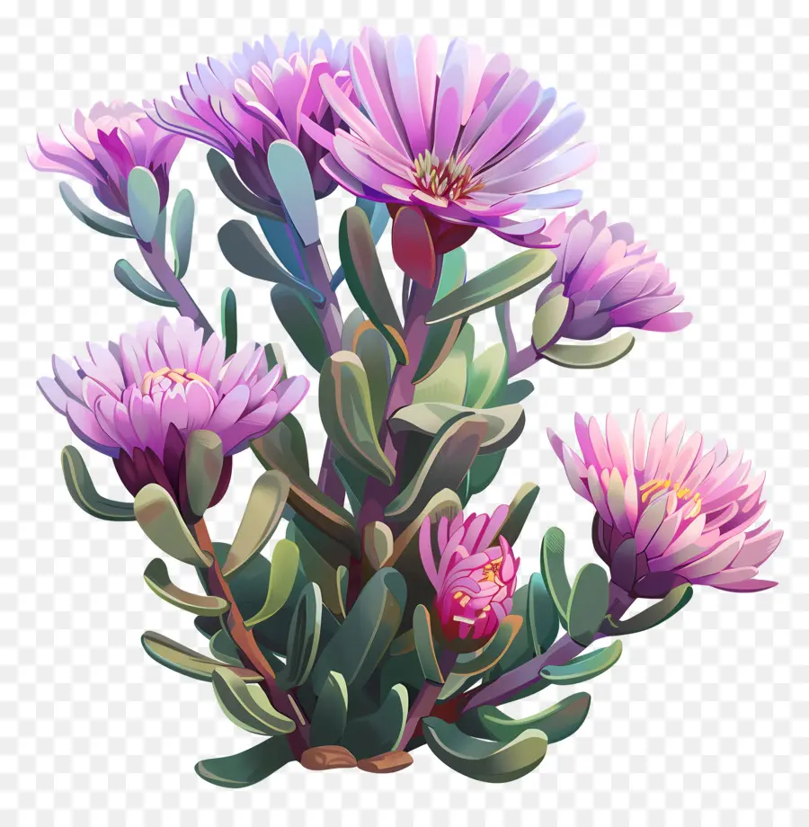 Fleur De La Plante Glaciaire，Fleurs Roses PNG