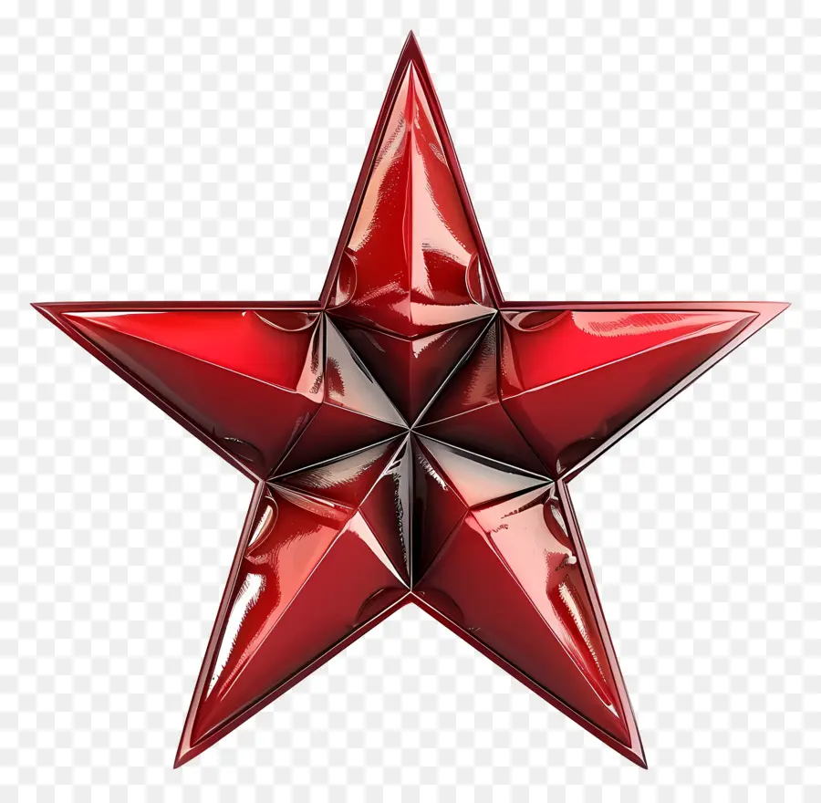 Le Red Star，En Trois Dimensions PNG