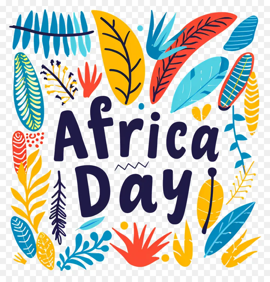 La Journée De L'afrique，Cadre Floral PNG