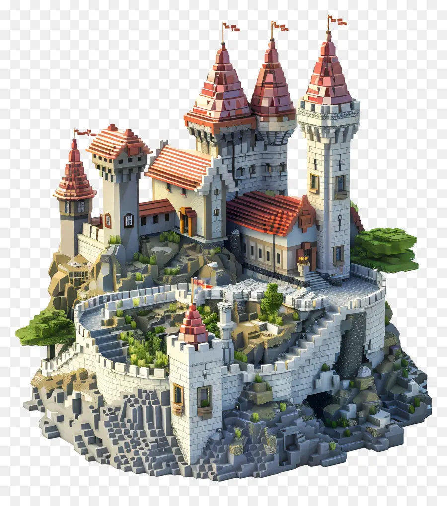 Château Minecraft，Château PNG