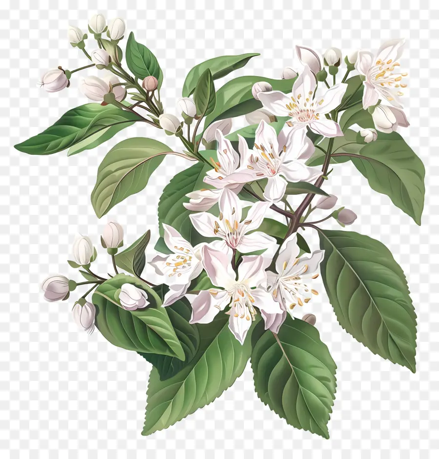 Deutzia Gracilis，Fleurs De Jasmin Blanc PNG