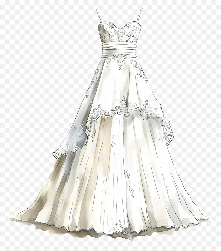 Robe De Mariée Aline，Robe Blanche PNG