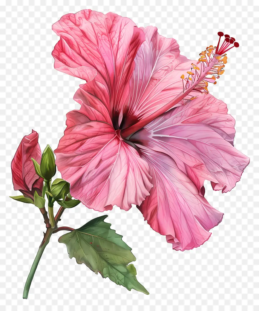 Hibiscus Rose，Rose Fleur D'hibiscus PNG
