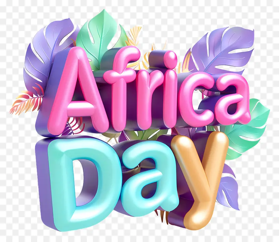 La Journée De L'afrique，Rose Et Vert PNG