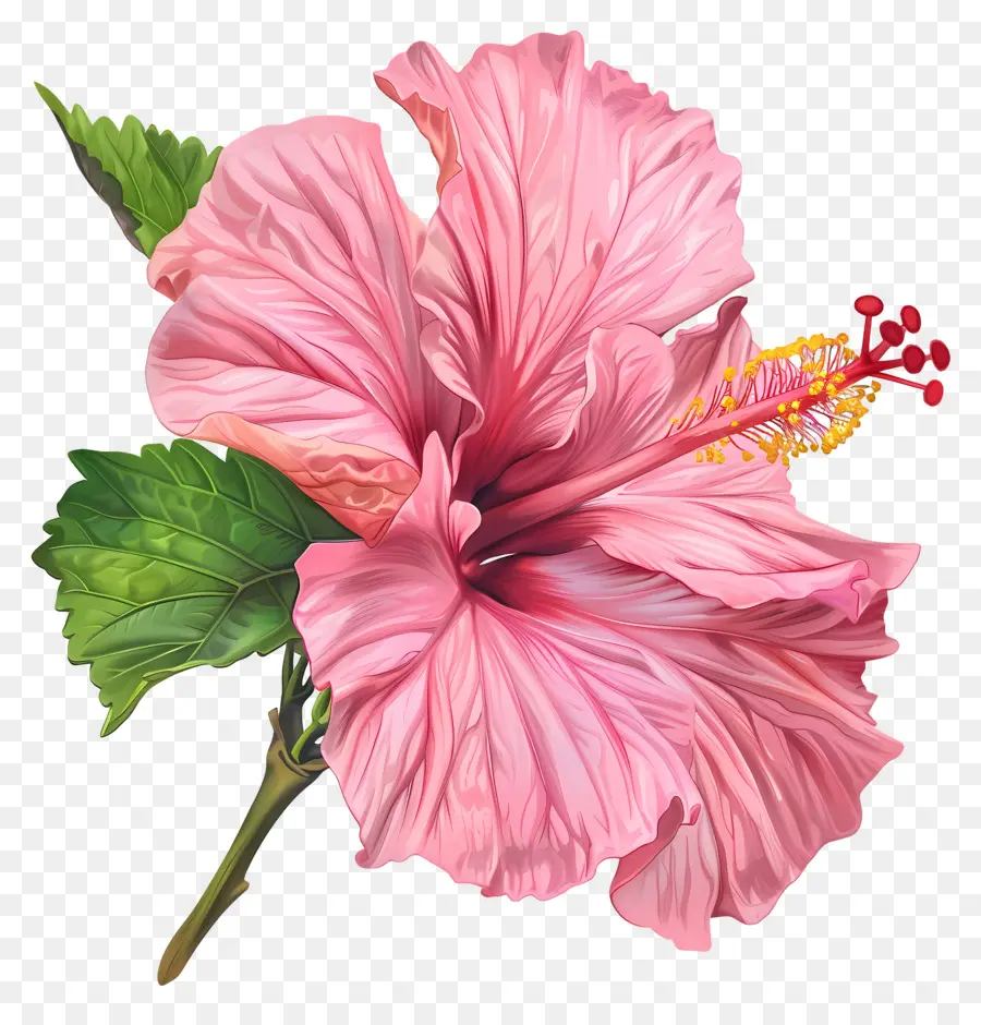 Hibiscus Rose，Fleur D'hibiscus PNG
