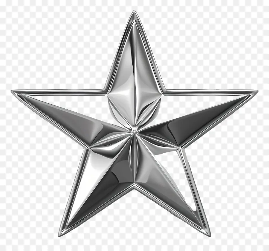 Silver Star，étoile En Acier Inoxydable PNG