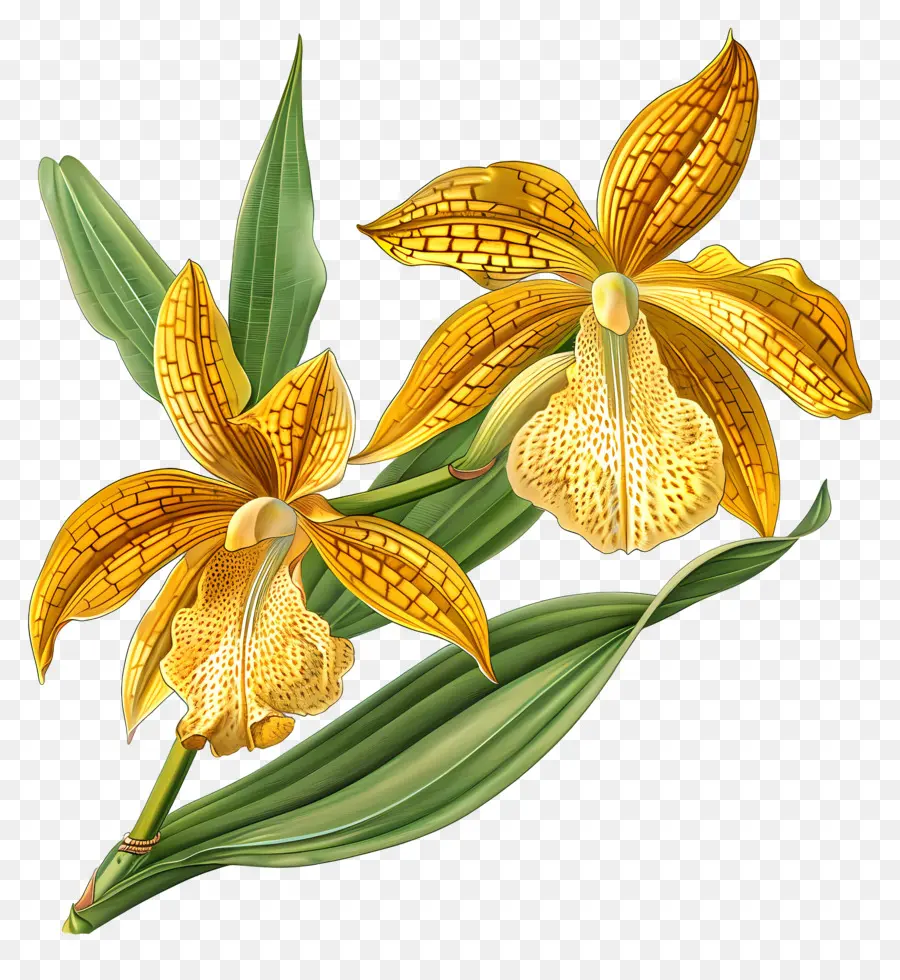 Or De Kinabalu，Orchidées Jaunes PNG