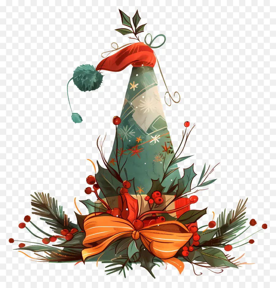 Chapeau De Noël，Décoration De Chapeau De Noël PNG