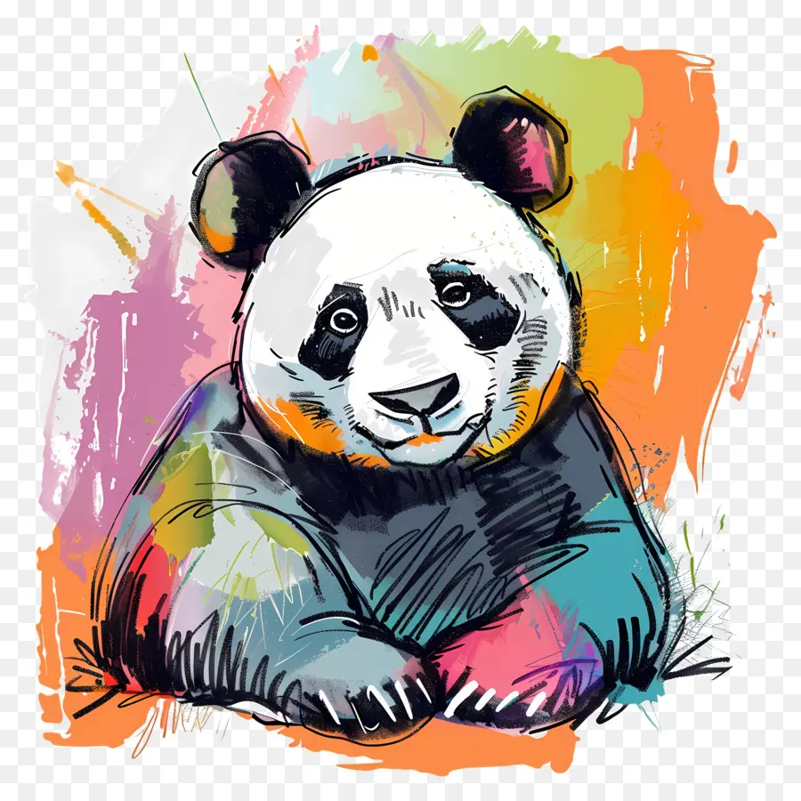 Panda，Peinture à L'ours Panda PNG