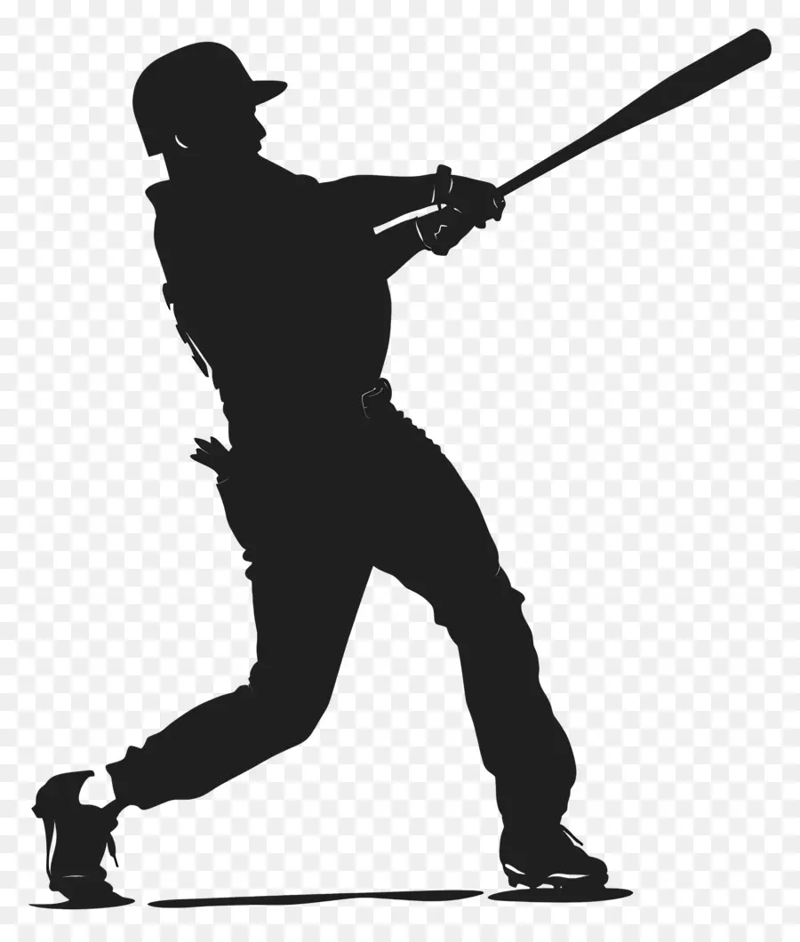 Silhouette De L'homme De Baseball，Joueur De Baseball PNG