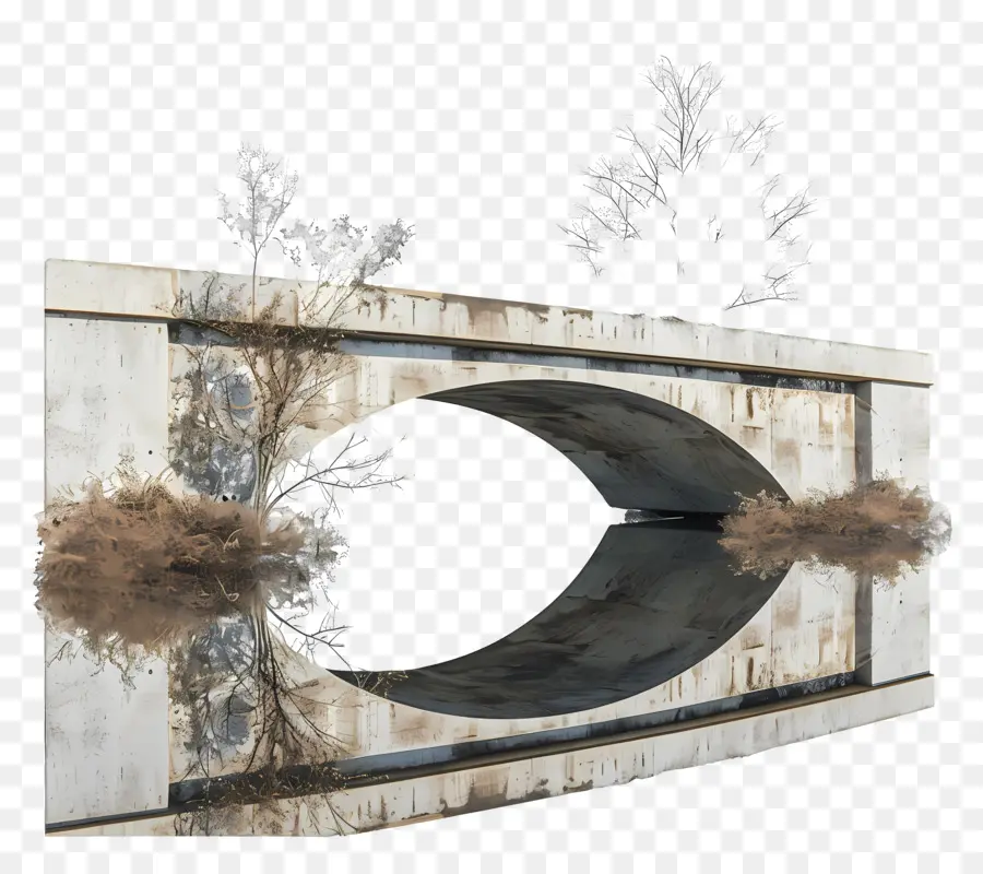 Pont En Béton，Photographie En Noir Et Blanc PNG