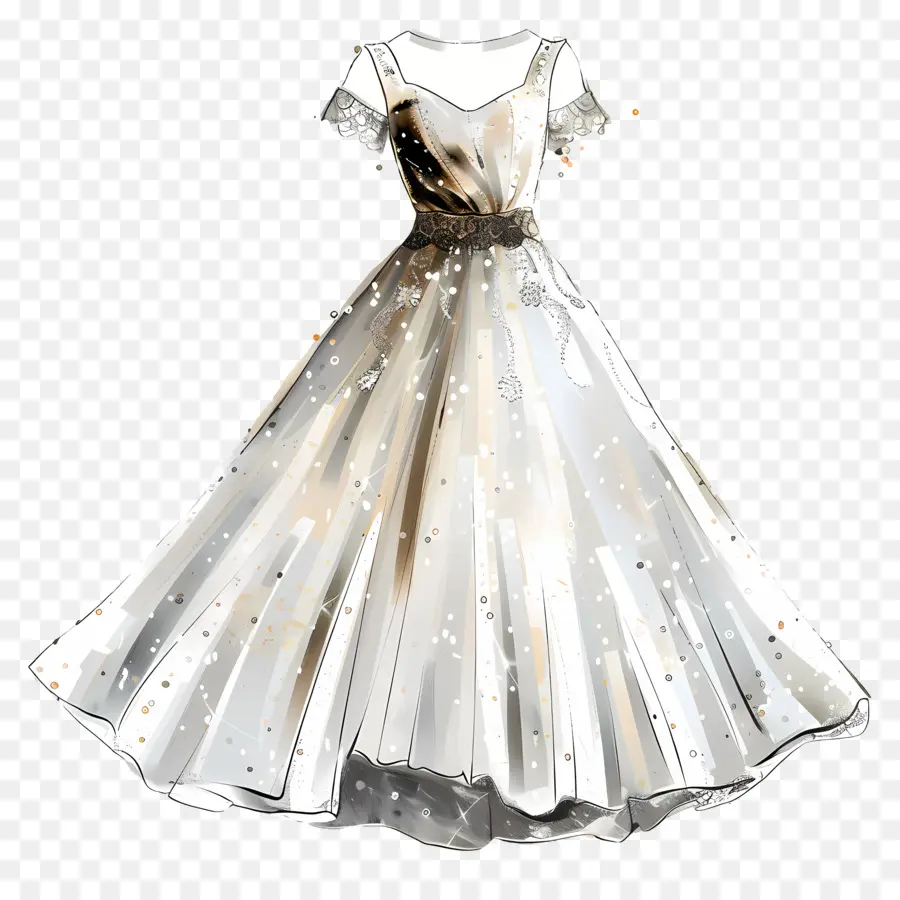 Robe De Mariée Courte，Robe Blanche PNG