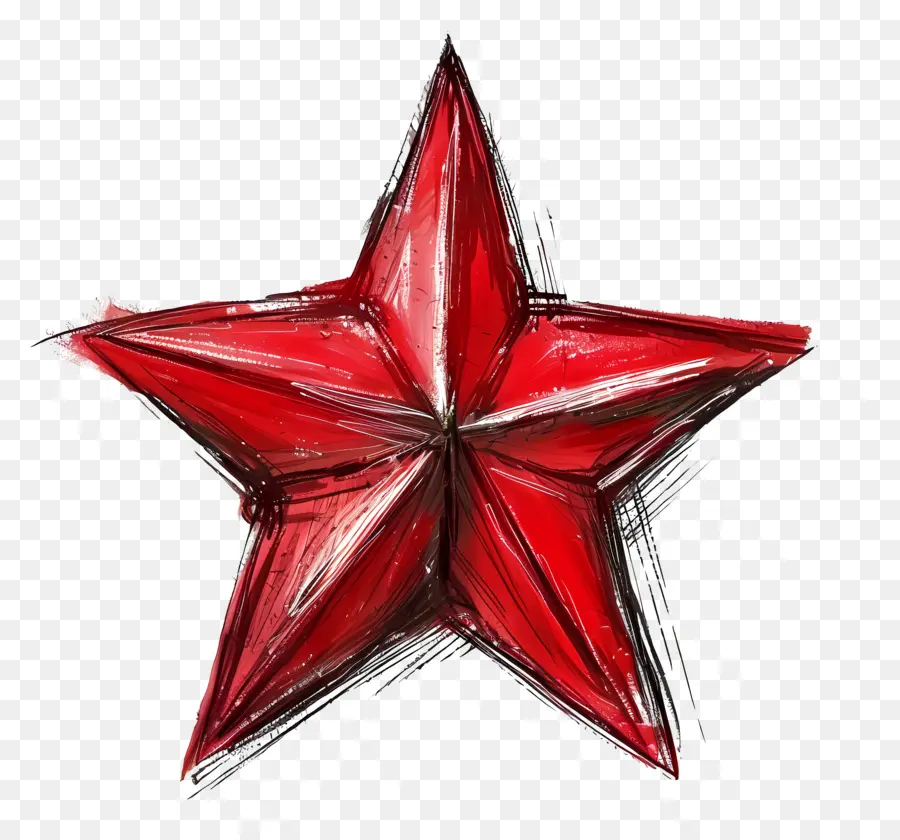 Le Red Star，Peinture à L'huile PNG