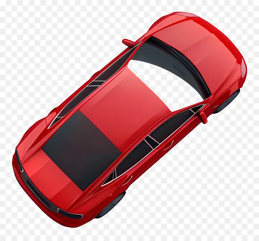 Le Rouge De La Voiture Vue De Dessus，Voiture Rouge PNG