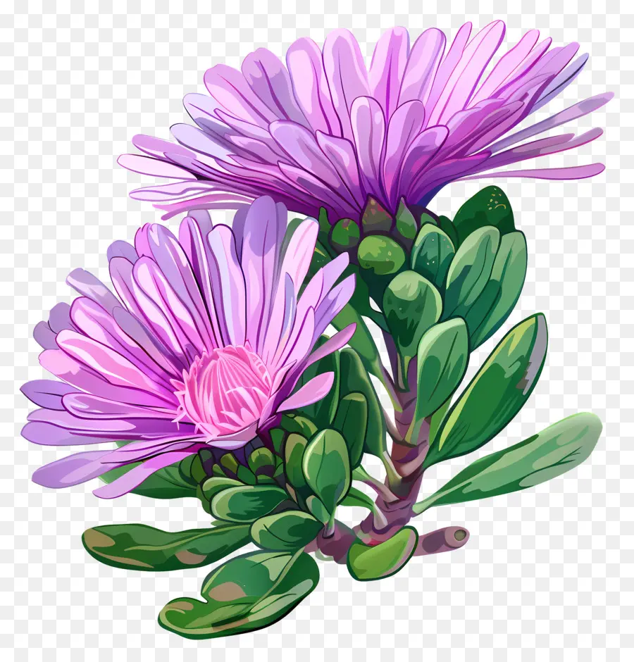 Fleur De La Plante Glaciaire，Fleurs Pourpres PNG