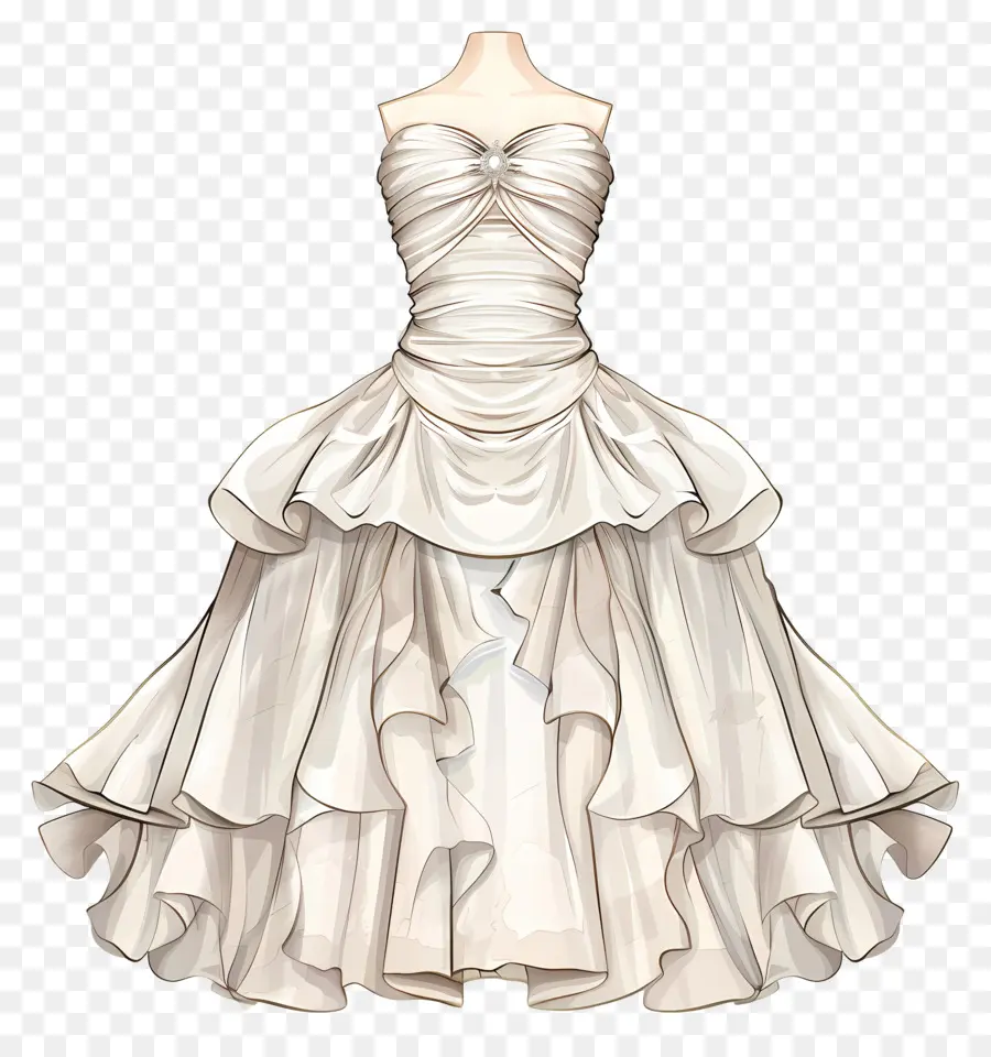 Robe De Mariée Courte，Robe De Mariée Blanche PNG