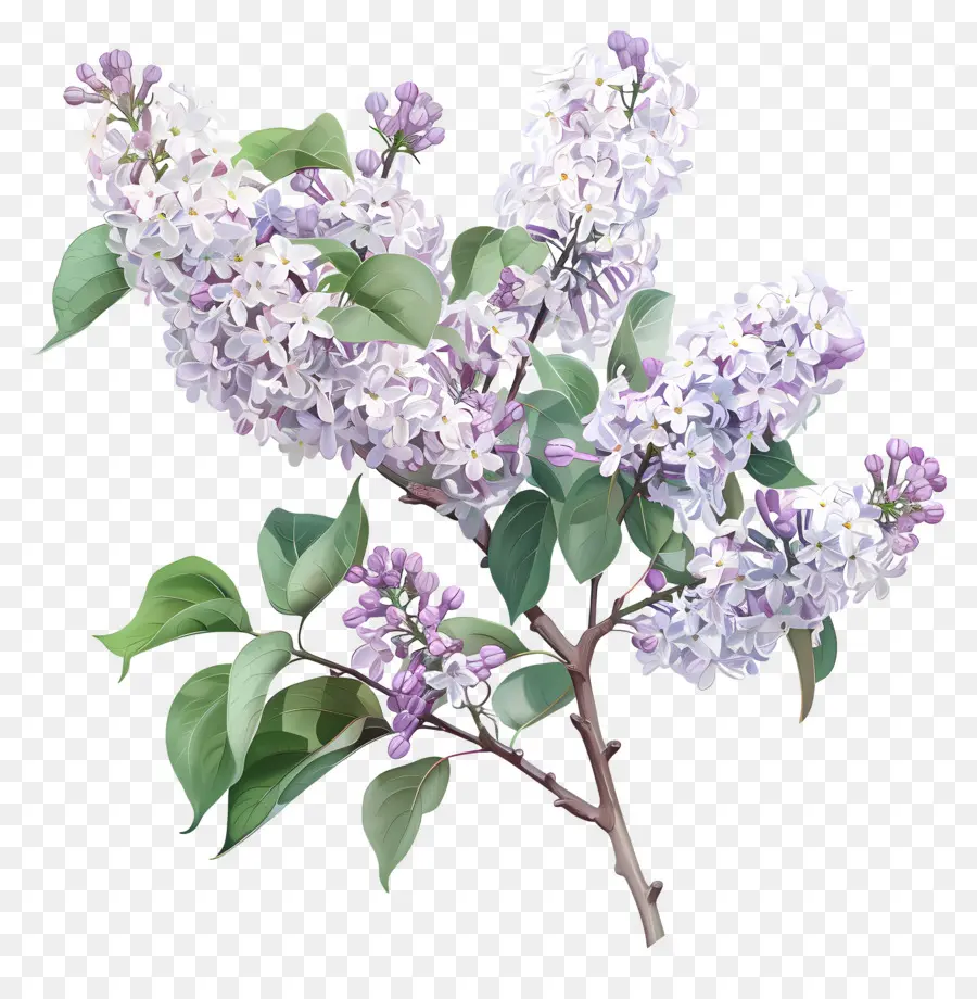 Syringa Vulgaris，Fleurs De Lilas Violet PNG