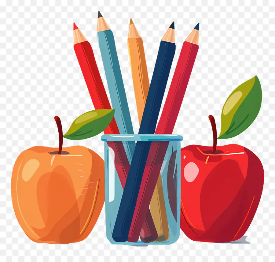 Journée D'appréciation Des Enseignants，Crayons De Couleur PNG