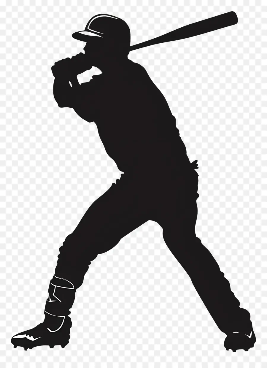 Silhouette De L'homme De Baseball，Baseball PNG