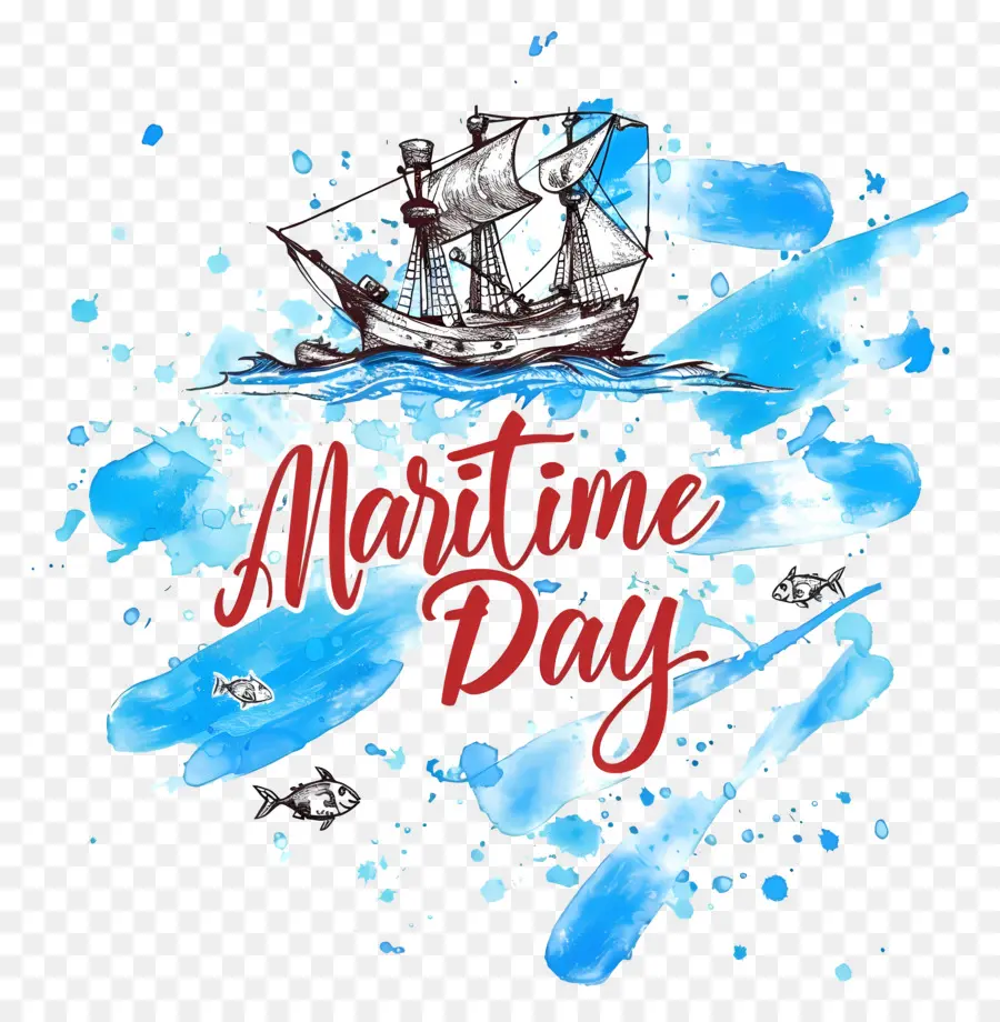 Journée Maritime，Peinture à L'aquarelle PNG
