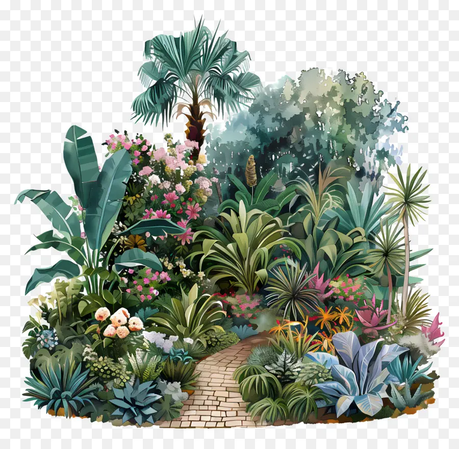 Jardin Luxuriant，Jardin Tropical PNG