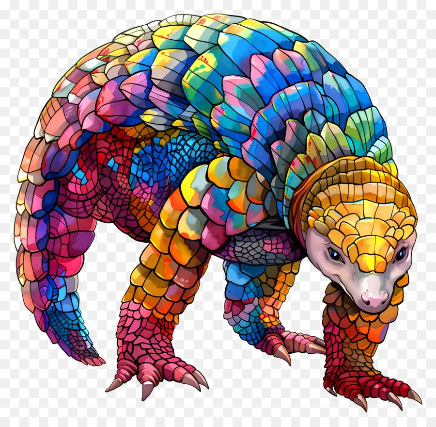 Pangolin，Pangolin Coloré PNG