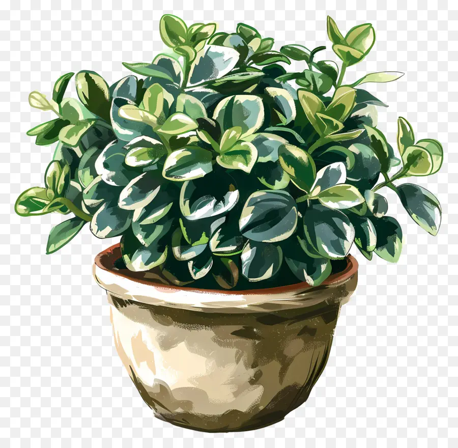 Plante De Jade Variée，Plante En Pot PNG