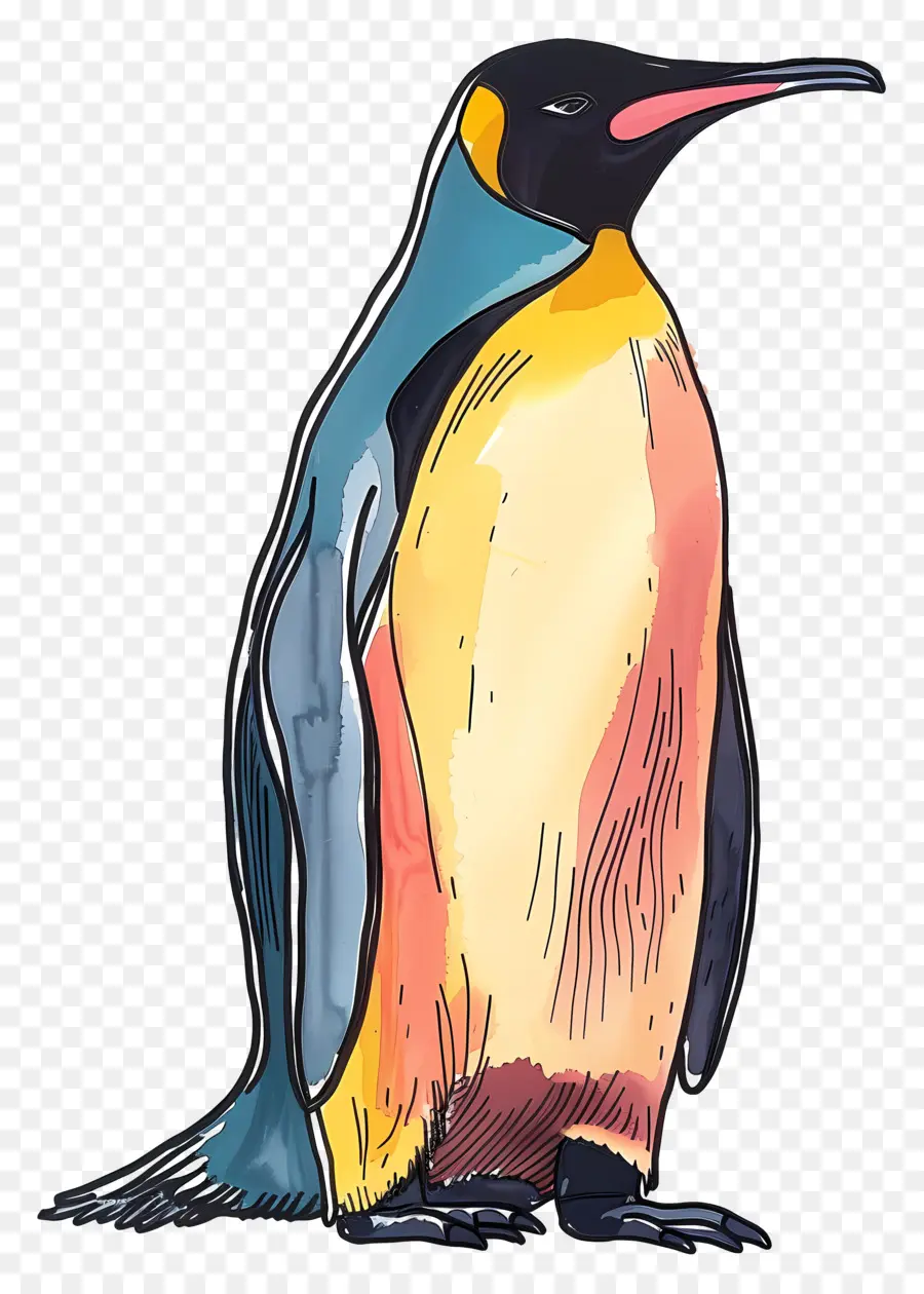 Manchot Empereur，Pingouin Coloré PNG