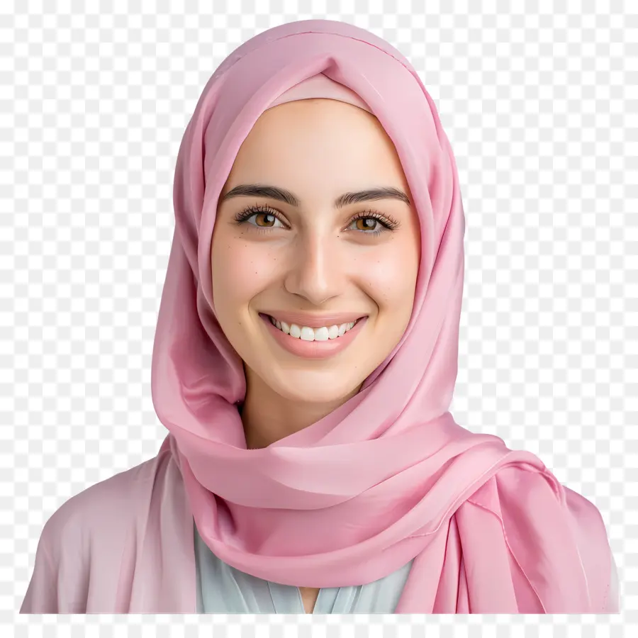 Hijab Fille，Hijab Rose PNG