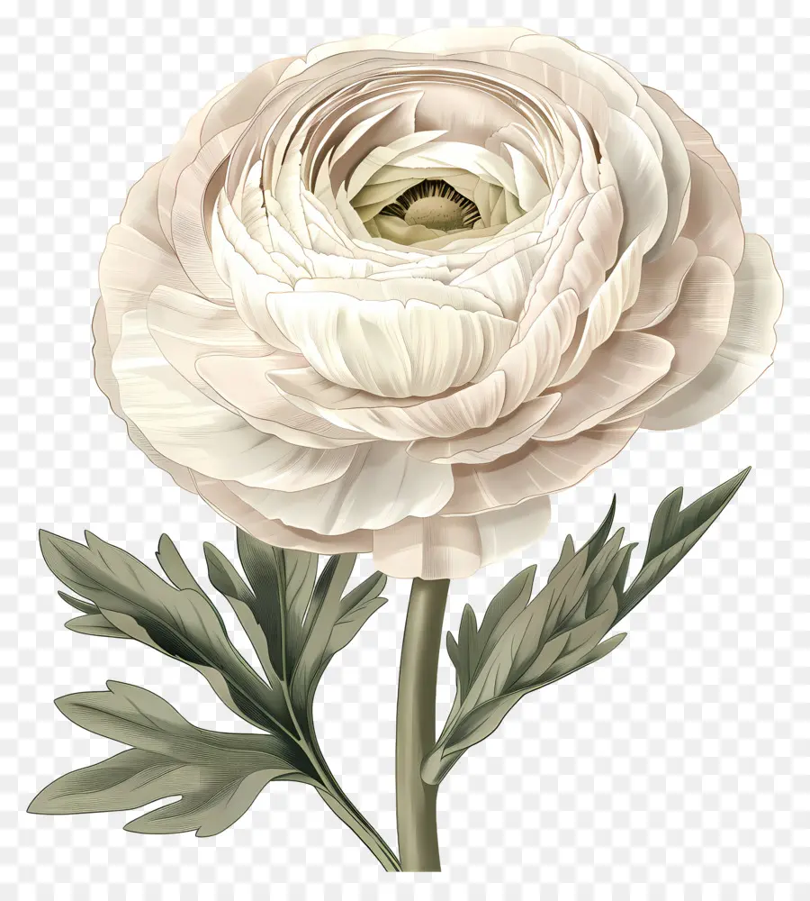 Fleur De Renoncule，Fleur Blanche PNG