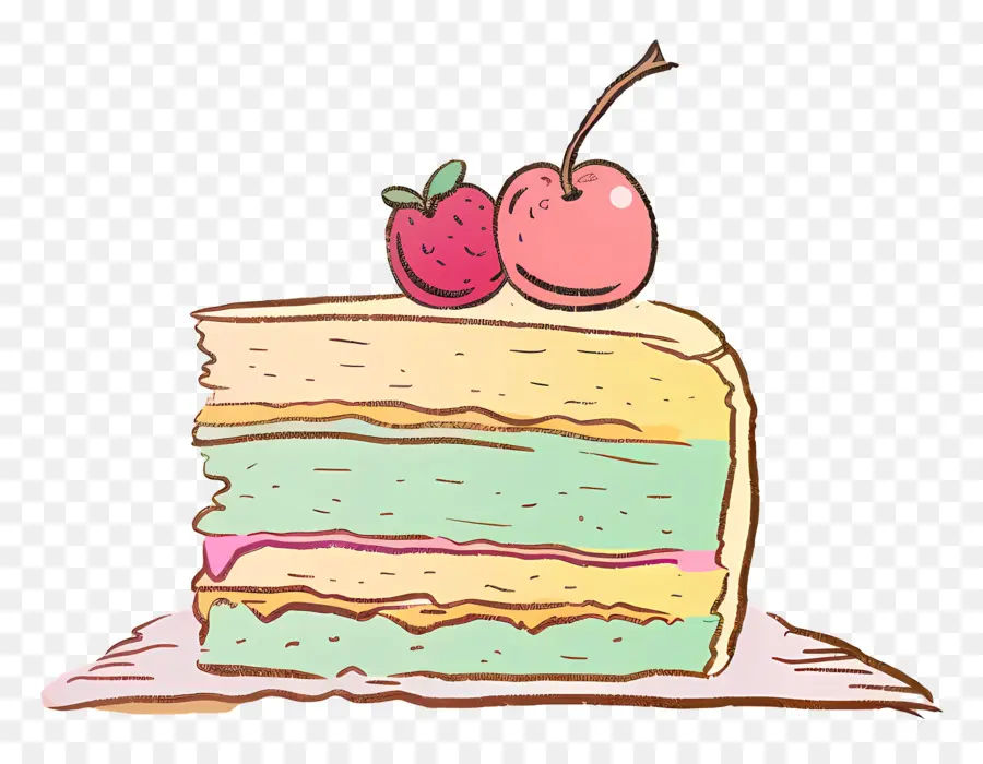Gâteau à Doodle，Couches De Gâteau PNG